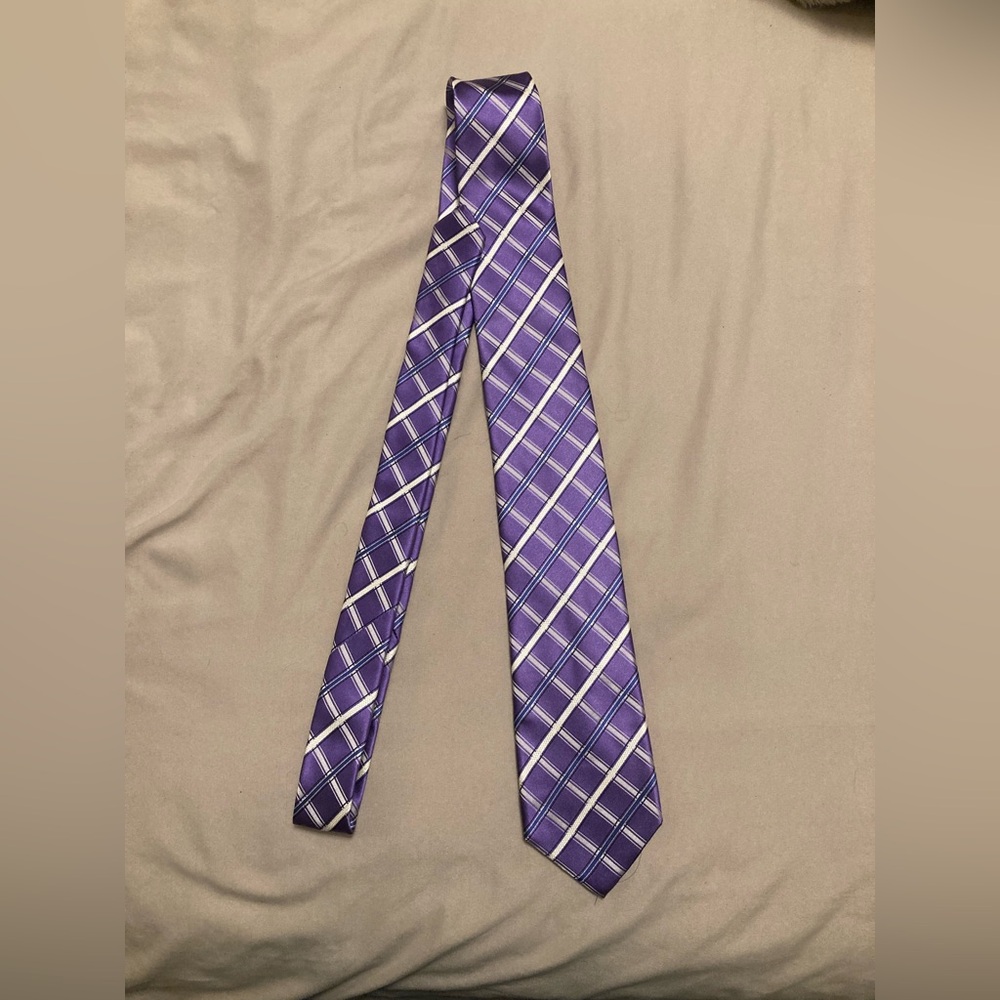 Arrow Purple Checkered Men's Tie